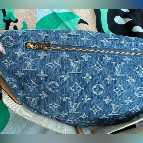 Louis Vuitton Remix Collection Denim Monogram Bum Hobo Bag - Picture 3 of 15